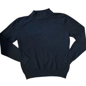 Vila Milano Mockneck  Sweater in Black with puffy sleeves medium